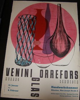 Venini Glas Orrefors Murano Schweden. Handwerkskammer, Munich. January 14-February 8, [1958].