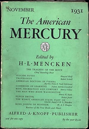The American Mercury November 1931 / No. 95