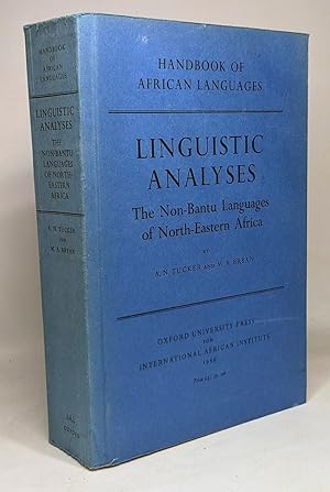 Linguistic analyses - the non-bantu languages of north-eastern Africa - handbook of african langu...