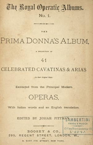 THE ROYAL OPERATIC ALBUMS, N.º 1, THE PRIMA DONNA'S ALBUM.