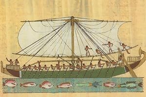 Hatshepsut Egyptian Punt Boat on Red Sea 18th Dynasty Postcard