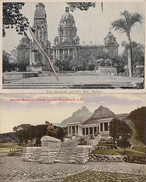 Rhodes Durban War Memorial 2x Old South African Postcard s