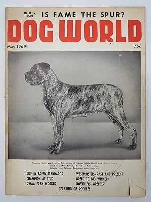 DOG WORLD MAGAZINE, MAY 1969 (TUPPENCE OF BLACKROC, BRINDLE MASTIFF)