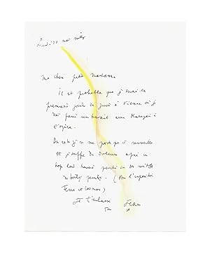 Jean COCTEAU / Lettre autographe signée / Karajan / Terre et Cosmos