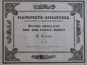 CZERNY Charles Rondo Brillant op 17 Piano ca1850