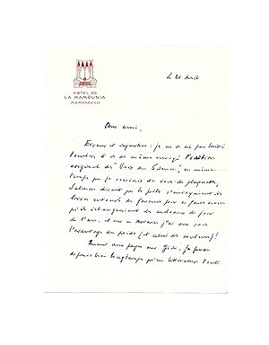 André MALRAUX / Lettre autographe signée / Critique / André Gide