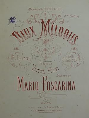 FOSCARINA Mario L'Enfant Nouvelle Chanson Chant Piano ca1885