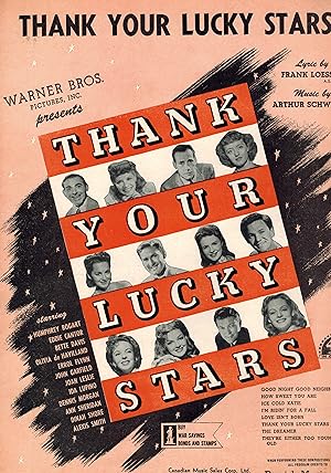 Thank Your Lucky Stars - Vintage sheet Music - Movie Cover