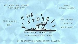 CLAES OLDENBURG: A 1961 BUSINESS CARD ANNOUNCEMENT FROM "THE STORE"