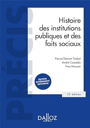 histoire des institutions publiques et des faits sociaux