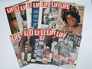 LOT OF 15 LIFE MAGAZINES FROM 1972 january 21; march 3; may 26;june 23; july 7;august 4, 18;septe...