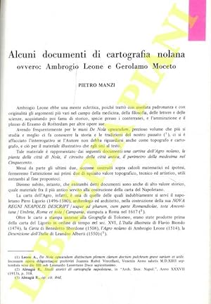 Alcuni documenti di cartografia nolana ovvero: Ambrogi Leone e Gerolamo Moceto.