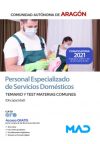 Personal Especializado de Servicios Domésticos (discapacidad). Temario y test de materias comunes...