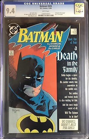 BATMAN No. 426 (A Death in the Family Book One) - CGC Graded 9.4 (NM)