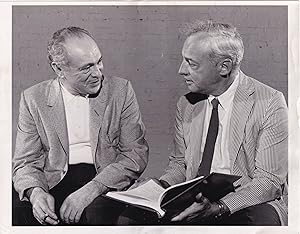 Original photograph of Saul Bellow and Sam Levene on the set of The Last Analysis in 1964