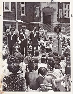 Original photograph of Gladys Knight and the Pips in performance, 1974