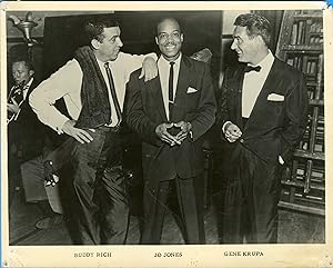 "Buddy RICH, Jo JONES, Gene KRUPA" Photo originale pour la promotion années 50 en provenance du C...