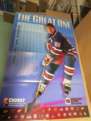 The Great One: Wayne Gretzky - Poster 1996 - 1997 NHL Schedule - The New York Rangers # 99