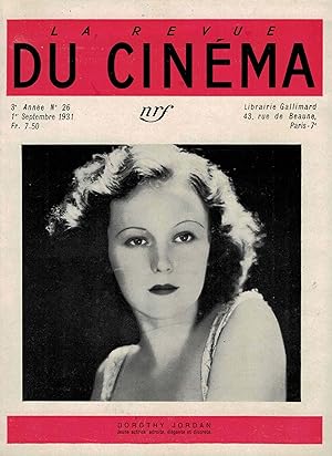 LA REVUE DU CINEMA. Critique, recherches, documents. 3ème année - n°26/1er Septembre 1931