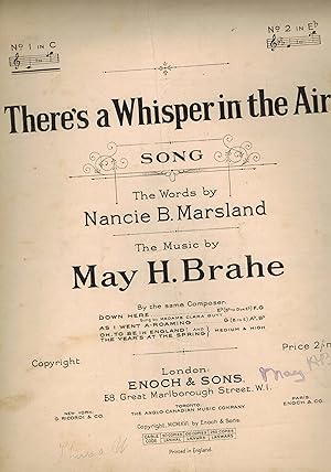 There's a Whisper in the Air Song - Vintage sheet Music
