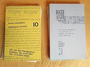 Roger Auger libraire: canadiana puis livres canadiens (12 catalogues)