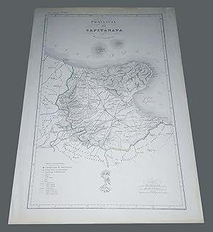 Provincia di Capitanata Atlante Geografico dell'Italia Vallardi XIX sec. Foggia