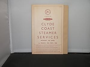 Clyde Coast Steamer Services - 4th April until 27th May 1960
