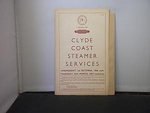 Clyde Coast Steamer Services - 1st October 1958 until 26th March, 1959