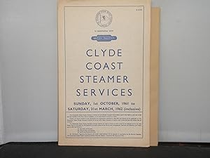 Clyde Coast Steamer Services - 1st October 1961 until 31st March, 1962
