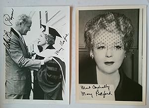 Mary Pickford & Charles "Buddy" Rogers | Authentic Autographed Photographs and Pickfair envelope
