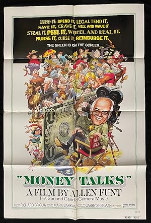 Money Talks One Sheet Movie Poster 1972 Jack Davis Allen Funt
