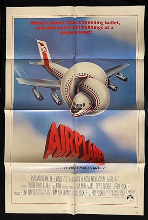 Airplane! One Sheet Movie Poster 1980 Leslie Nielsen Julie Hagerty