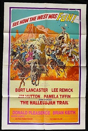 Hallelujah Trail One Sheet Movie Poster 1965 Lancaster