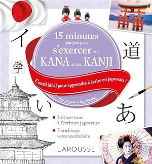 15 minutes par jour pour s'exercer aux kana et aux kanjis ; l'outil idéal pour apprendre à écrire...