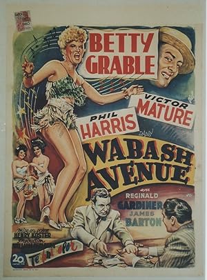 "LA RUE DE LA GAIETÉ (WABASH AVENUE)" Réalisé par Henry KOSTER en 1950 avec Betty GRABLE, Victor ...
