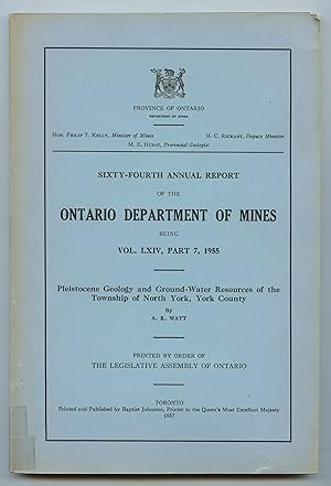 Pleistocene Geology and Ground-Water Resources of the Township of North York, York County