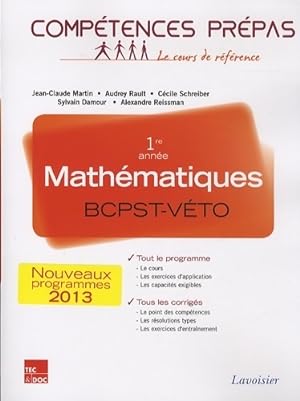 Math matiques 1re ann e bcpst-veto - Jean-Claude Martin