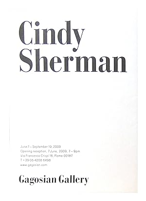 Cindy Sherman (Gagosian Rome Show)