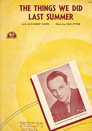The Things We Did Last Summer - Vintage sheet Music Leo Smunton Cover
