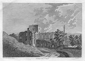 1783 copper engraving of Brinkburn priory in Northumberland