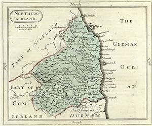 1784 Colored Historical Map of Northumberland