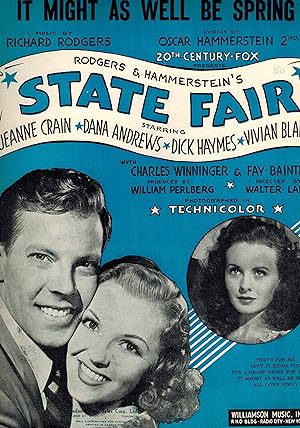 It Might as Well be Spring - Vintage sheet Music from State Fair