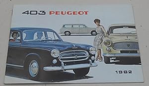 Plaquette publicitaire 403 Peugeot 1962