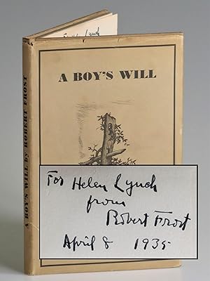 A Boy's Will, inscribed and dated by Robert Frost in April 1935