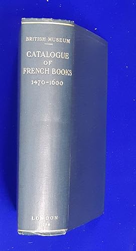 Short-Title Catalogue of Books Printed in France and of French Books printed in other Countries f...