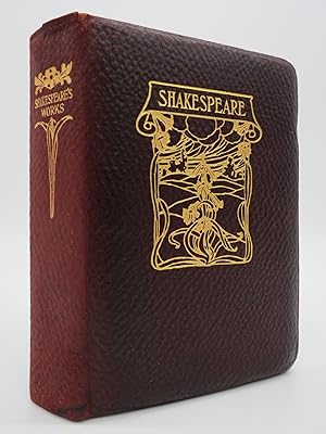 THE WORKS OF WILLIAM SHAKESPEARE (LEATHER BOUND WITH ART NOUVEAU GILT STAMPING) From the Text of ...