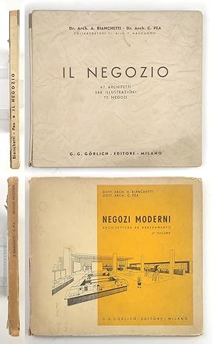Il negozio + Negozi moderni. Architetti Bianchetti e Pea. Görlich 1947 + 1949
