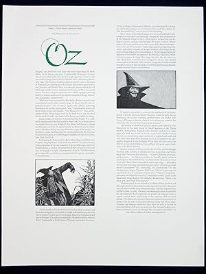 The Wonderful Wizard of Oz [Broadside Prospectus]