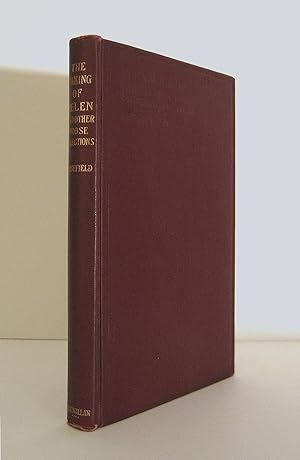 John Masefield. The Taking of Helen and Other Prose Selections by John Masefield 1924 Macmillan F...
