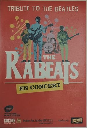 "THE RABEATS (TRIBUTE TO THE BEATLES)" Affiche originale entoilée / Offset K. HILIM (1999)